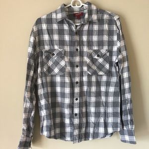 Grey and White Flannel